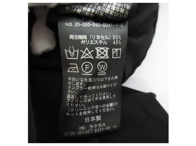 Autre Marque Lisiere Oversized-Bluse mit V-Ausschnitt Schwarz - Ansicht 11