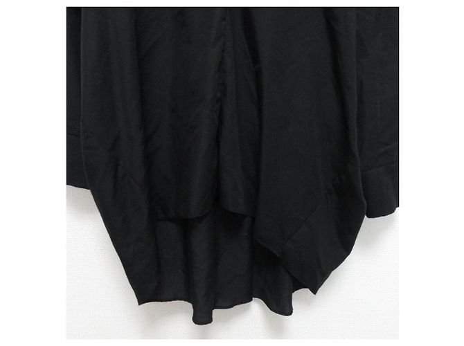 Autre Marque Lisiere Oversized-Bluse mit V-Ausschnitt Schwarz - Ansicht 5