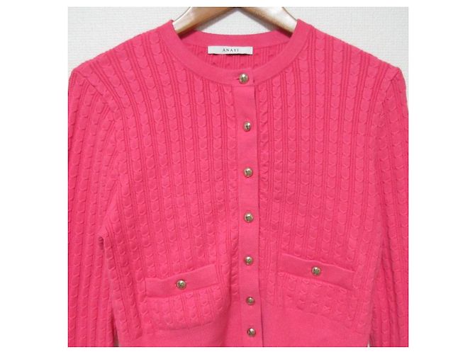 Autre Marque ANAYI Mini Cable Knit Cardigan Rosa - vista 3