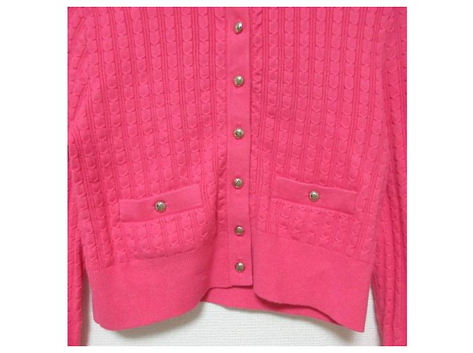 Autre Marque ANAYI Mini Cable Knit Cardigan Rosa - vista 5