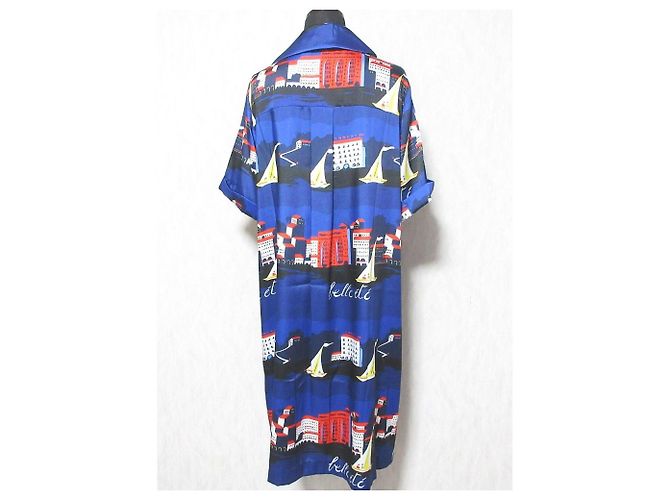 Autre Marque Grace Class Marine Print Kleid Blau - Ansicht 2