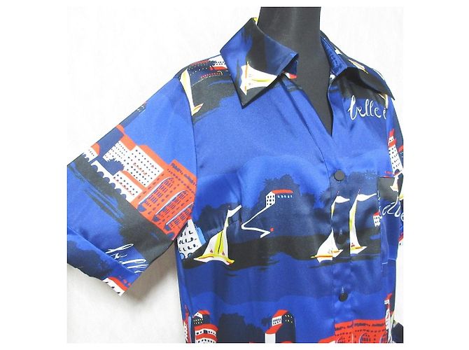 Autre Marque Grace Class Marine Print Kleid Blau - Ansicht 4