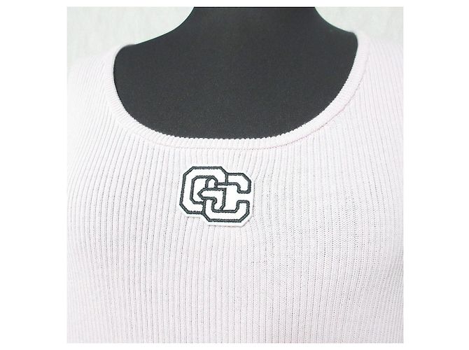 Autre Marque Top a coste Grace Class con logo ricamato Rosa - vista 4