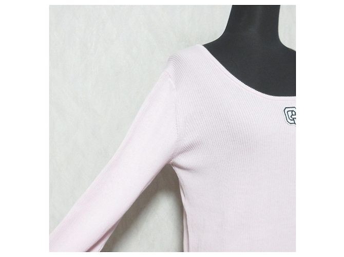 Autre Marque Top a coste Grace Class con logo ricamato Rosa - vista 5
