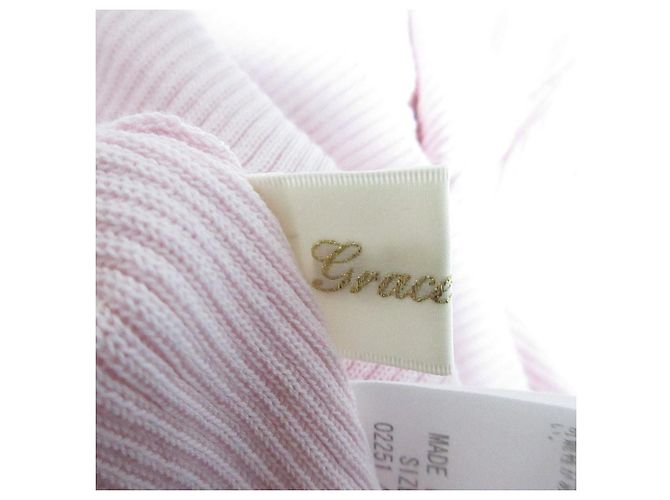 Autre Marque Top a coste Grace Class con logo ricamato Rosa - vista 7