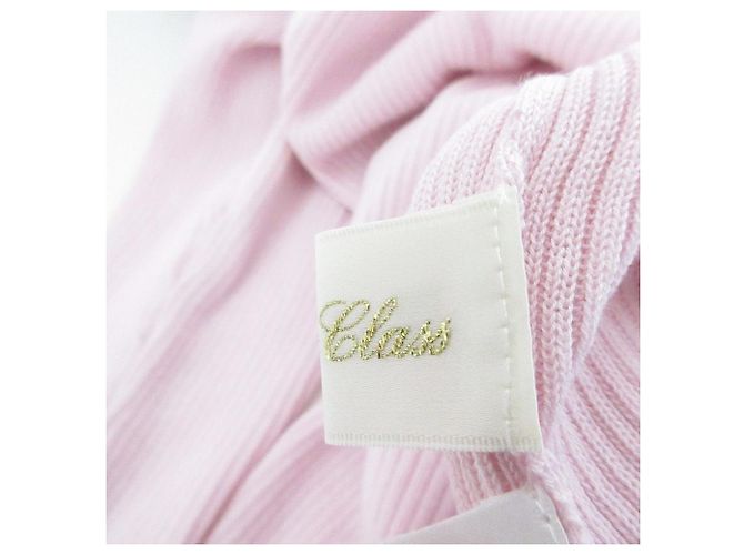 Autre Marque Top a coste Grace Class con logo ricamato Rosa - vista 8