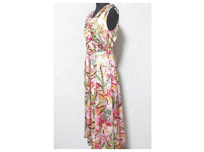 Autre Marque GRACE CONTINENTAL Kleid mit Blattprint Pink - Ansicht 3