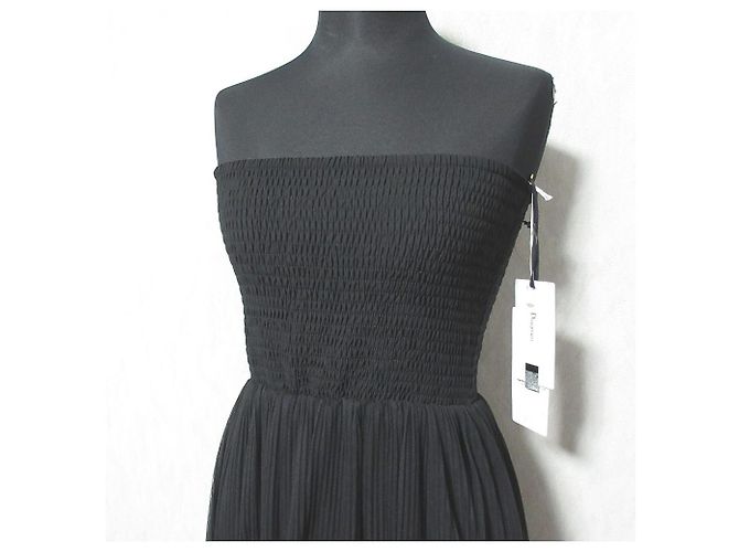 Autre Marque Diagram Plissee Combo Kleid Schwarz - Ansicht 4