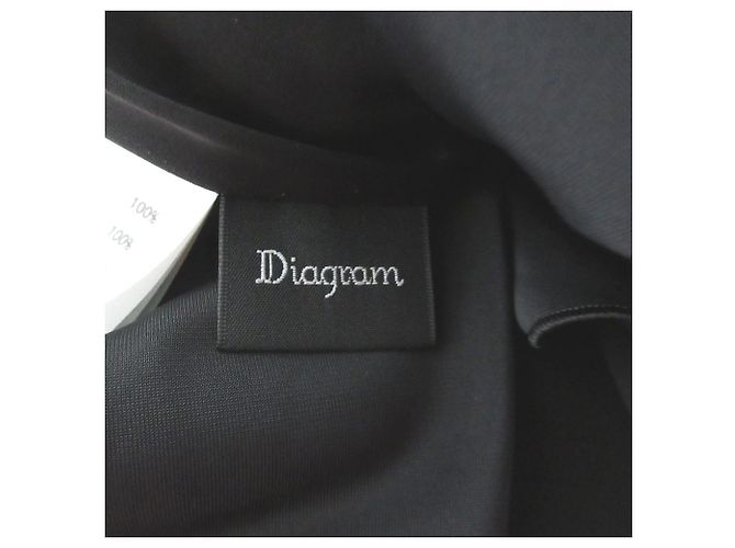 Autre Marque Diagram Plissee Combo Kleid Schwarz - Ansicht 6