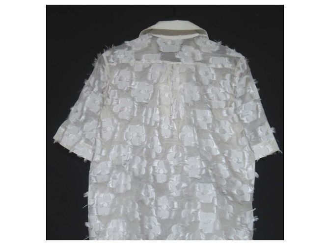 Autre Marque Flowe Jacquard-Hemdkleid SOFIE D'HOORE Weiß - Ansicht 3