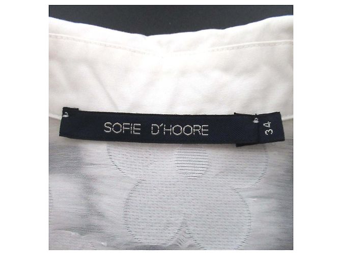 Autre Marque Flowe Jacquard-Hemdkleid SOFIE D'HOORE Weiß - Ansicht 6