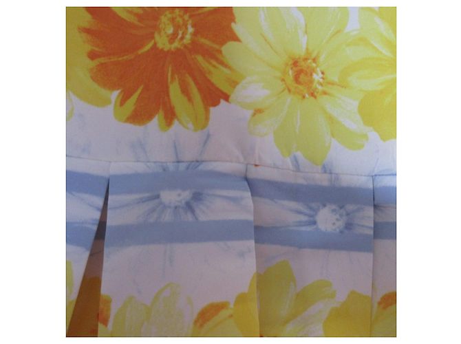 Autre Marque Vestido com Estampa Floral Chesty Amarelo Azul claro - vista 5