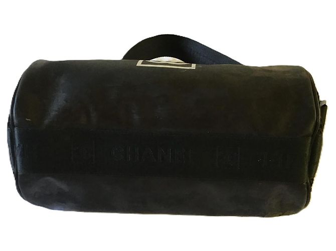 Borsa Boston Chanel Sports Line in nylon nera Nero - vista 11