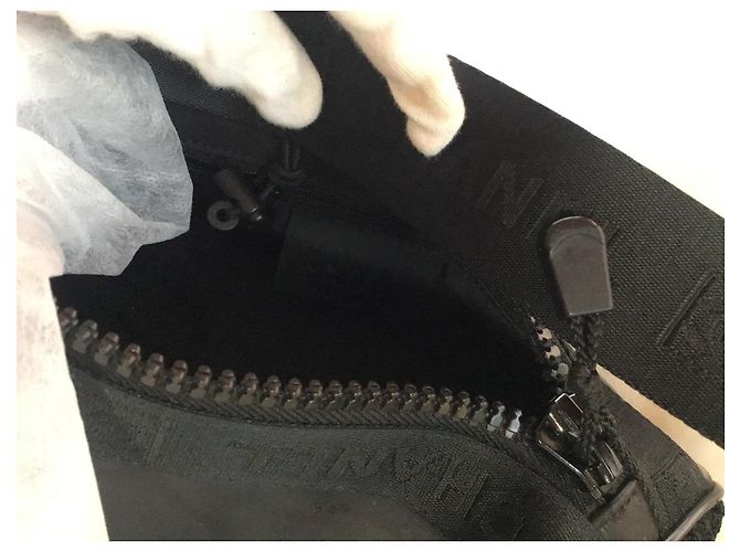 Borsa Boston Chanel Sports Line in nylon nera Nero - vista 7