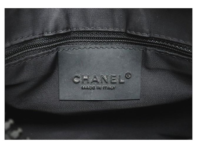 Borsa Boston Chanel Sports Line in nylon nera Nero - vista 8