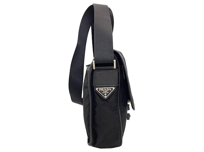 Borsa a tracolla Prada in nylon Nero - vista 3