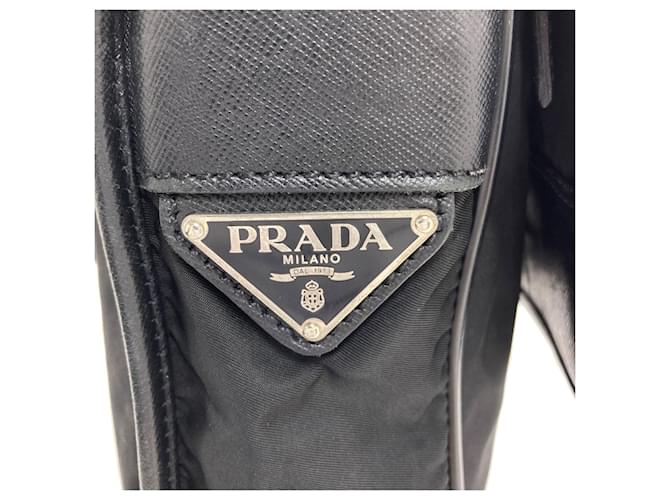 Borsa a tracolla Prada in nylon Nero - vista 7