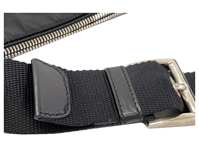 Borsa a tracolla Prada in nylon nero - vista 10