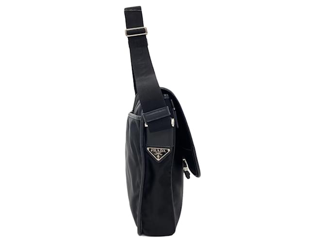 Borsa a tracolla Prada VA0951 Logo Hardware Nero - vista 3
