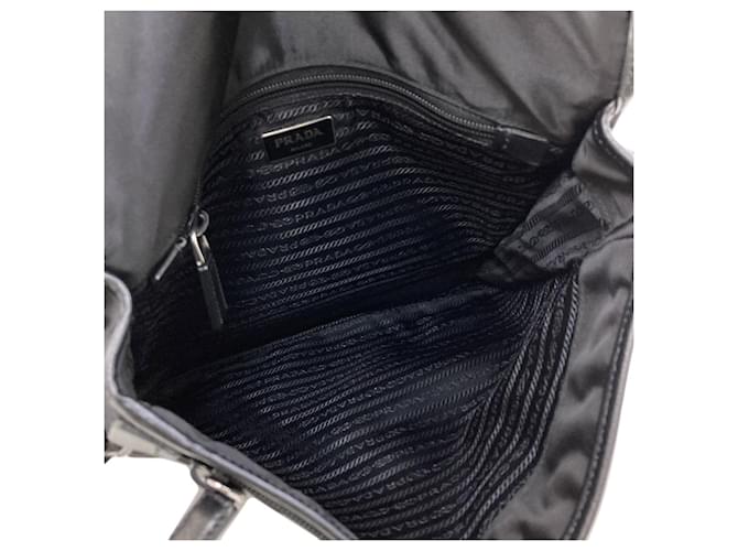 Borsa a tracolla Prada VA0951 Logo Hardware Nero - vista 5