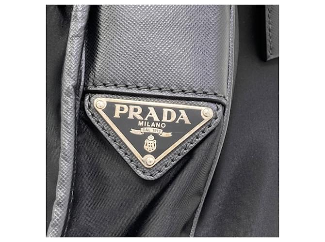 Borsa a tracolla Prada VA0951 Logo Hardware Nero - vista 8