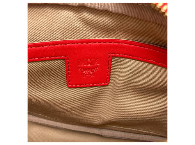 Borsa a tracolla MCM Logo Pattern Diamond Stud Marrone - vista 6