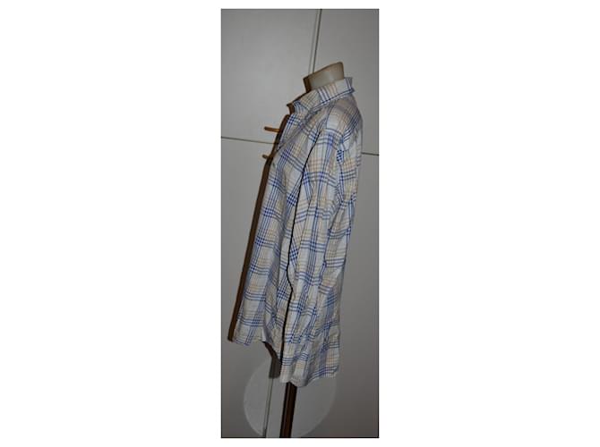 Camicia a quadri Etro in cotone Bianco Blu Beige - vista 3
