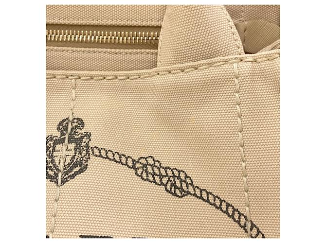 Borsa 2-Way Prada Canapa Beige - vista 14