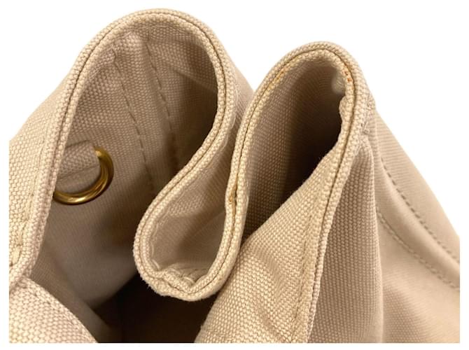 Borsa 2-Way Prada Canapa Beige - vista 17