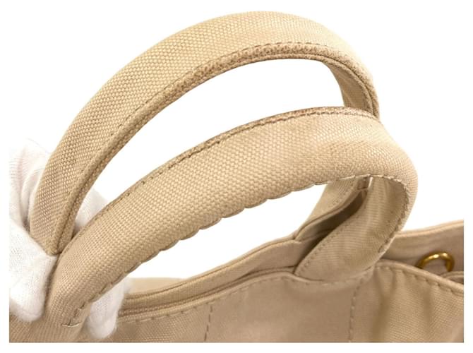 Borsa 2-Way Prada Canapa Beige - vista 20