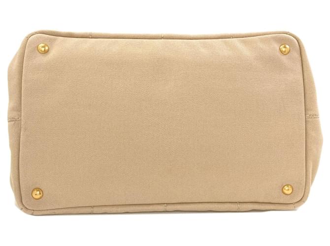Borsa 2-Way Prada Canapa Beige - vista 4
