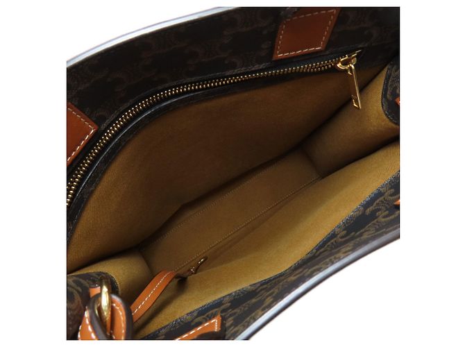 Céline Borsa Tote 2-Way Celine Vertical Cabas Triomphe Marrone - vista 5