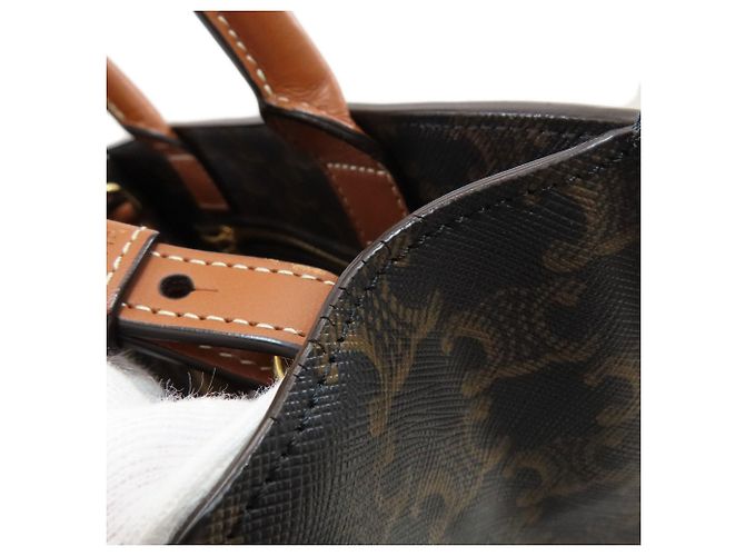 Céline Borsa Tote 2-Way Celine Vertical Cabas Triomphe Marrone - vista 8