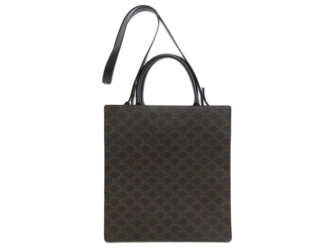 Céline Borsa Tote 2-Way Celine Vertical Cabas Triomphe Marrone - vista 2