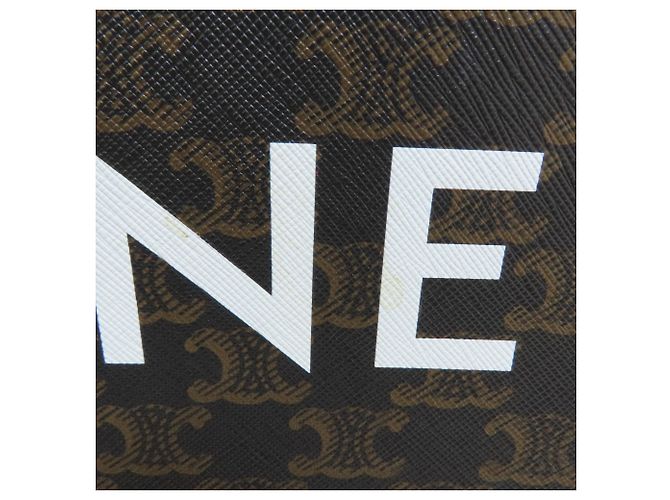 Céline Borsa Tote 2-Way Celine Vertical Cabas Triomphe Marrone - vista 8
