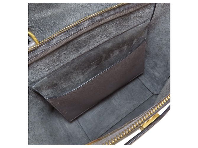 Céline Borsa a mano 2-Way Celine Belt Bag Micro in vitello grigio Marrone - vista 5