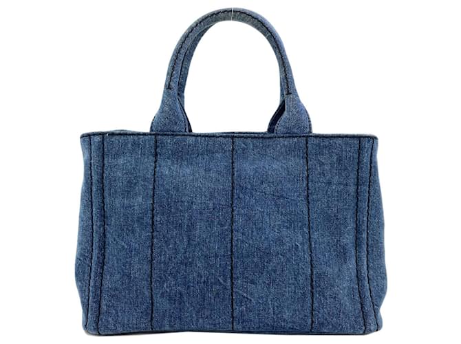Prada 1BG439 Canapa Mini Borsa a mano 2-Way Blu - vista 2