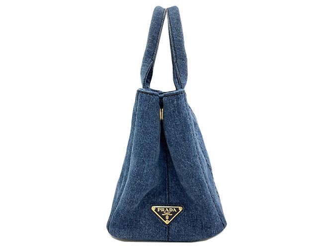 Prada 1BG439 Canapa Mini Borsa a mano 2-Way Blu - vista 3