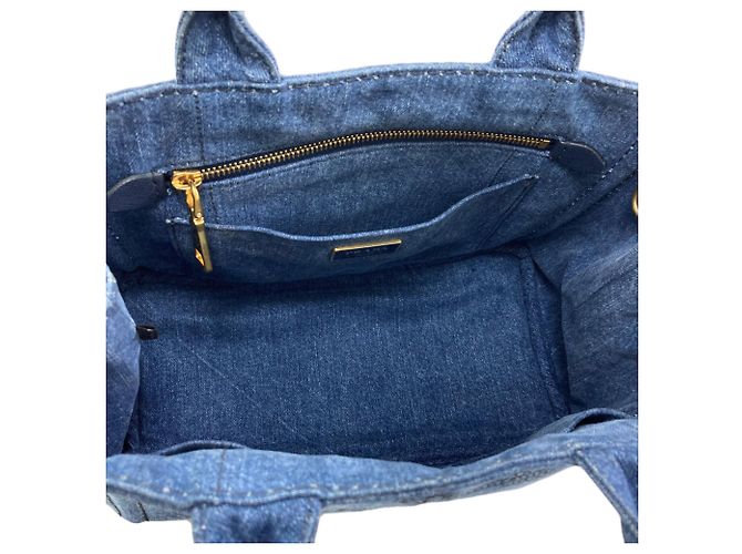 Prada 1BG439 Canapa Mini Borsa a mano 2-Way Blu - vista 5