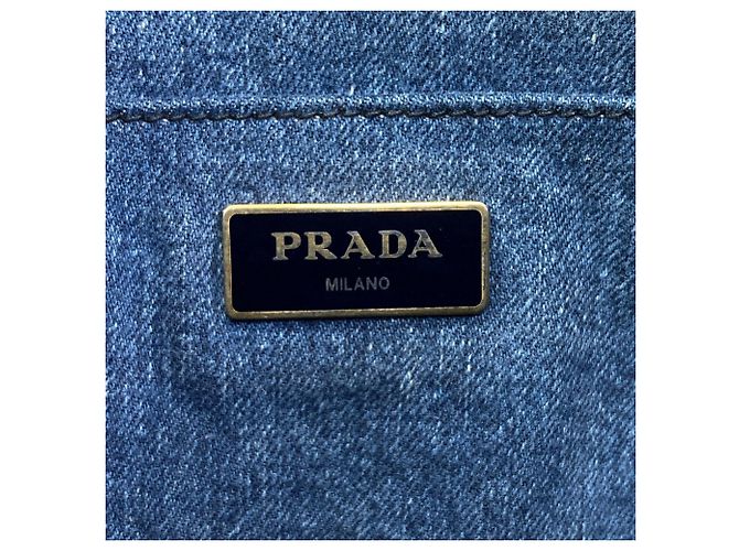 Prada 1BG439 Canapa Mini Borsa a mano 2-Way Blu - vista 6