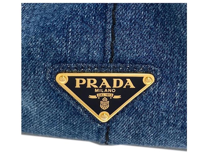 Prada 1BG439 Canapa Mini Borsa a mano 2-Way Blu - vista 8