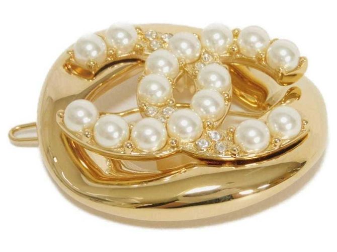 Fermi capelli Chanel in oro e perle avorio D'oro Crudo - vista 3