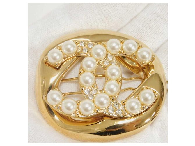 Fermi capelli Chanel in oro e perle avorio D'oro Crudo - vista 5