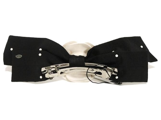 Fermi capelli con nastro Camélia Chanel Nero Bianco - vista 3