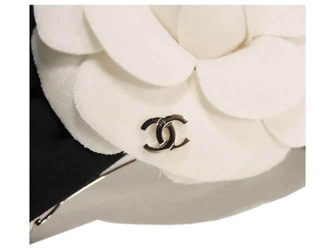 Fermi capelli con nastro Camélia Chanel Nero Bianco - vista 4