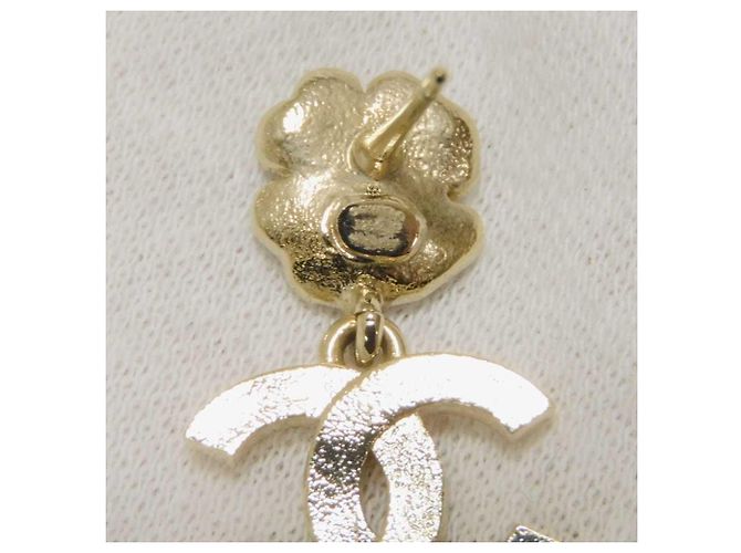 Orecchini Chanel Camellia Crystal Drop Nero D'oro - vista 10