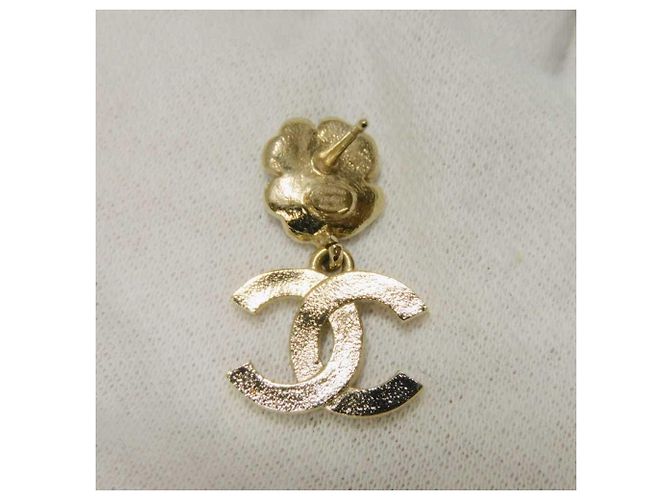 Orecchini Chanel Camellia Crystal Drop Nero D'oro - vista 5