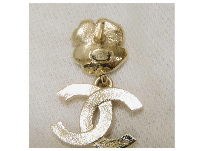 Orecchini Chanel Camellia Crystal Drop Nero D'oro - vista 6