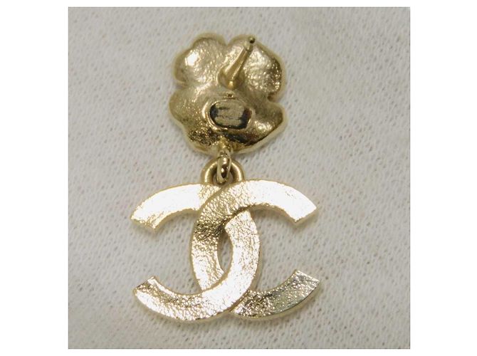 Orecchini Chanel Camellia Crystal Drop Nero D'oro - vista 9