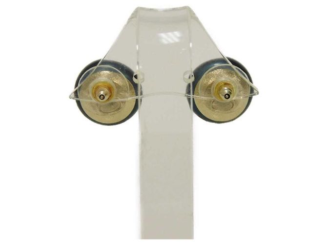 Chanel La Pausa Coco Mark Round Crystal Rhinestone Ohrstecker Blau - Ansicht 3